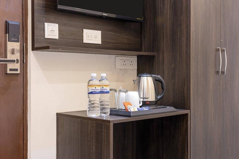 Kettle, safe and wardrobe